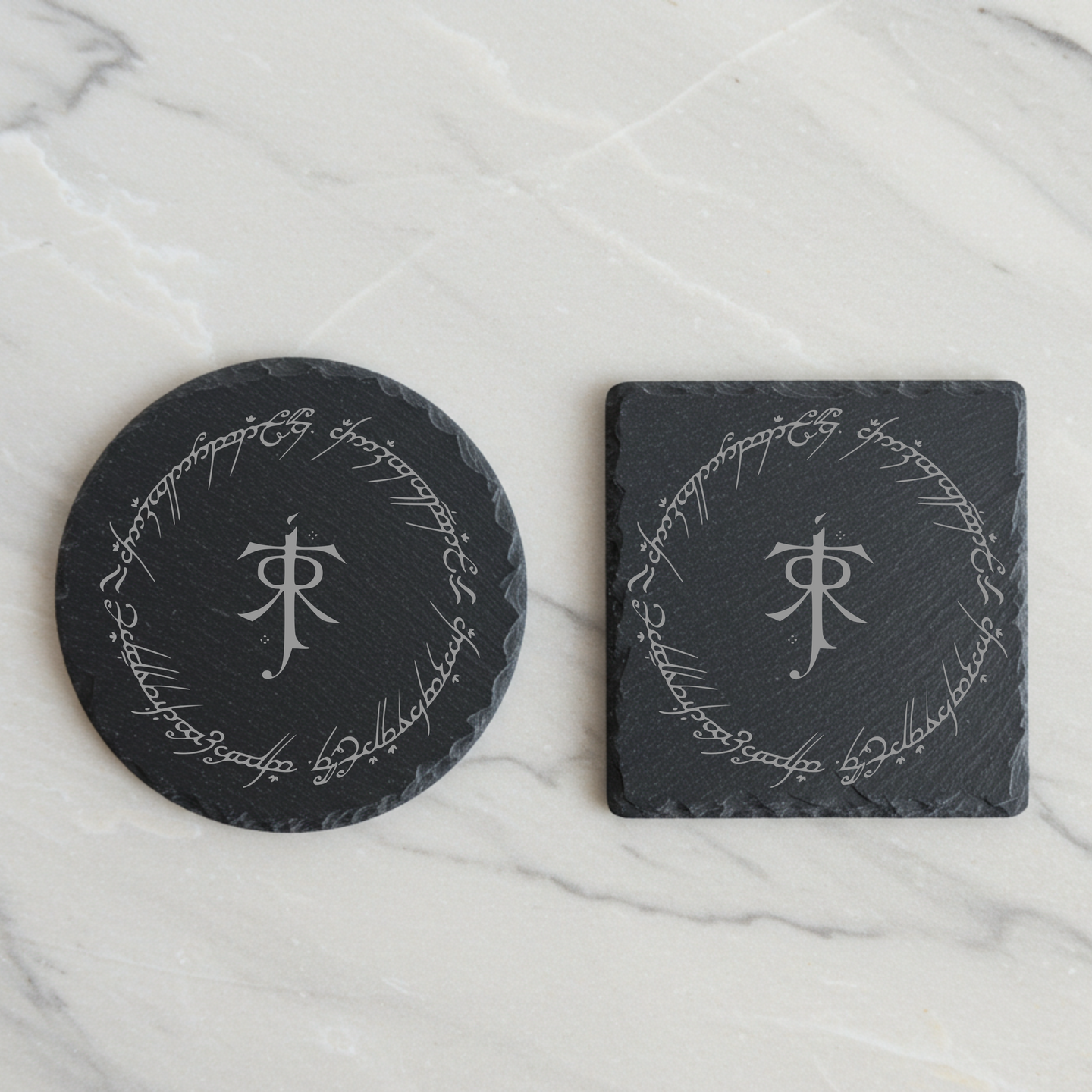 'Tolkien' Engraved Slate Coaster